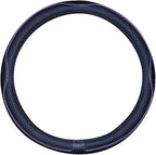Small Size Steering Wheel Cover Anti-Slip,Safety,Soft,Breathable,Durable,Full Surround,Comfortable Grip Microfiber Leather (14-14.25 inch, Black Purple)