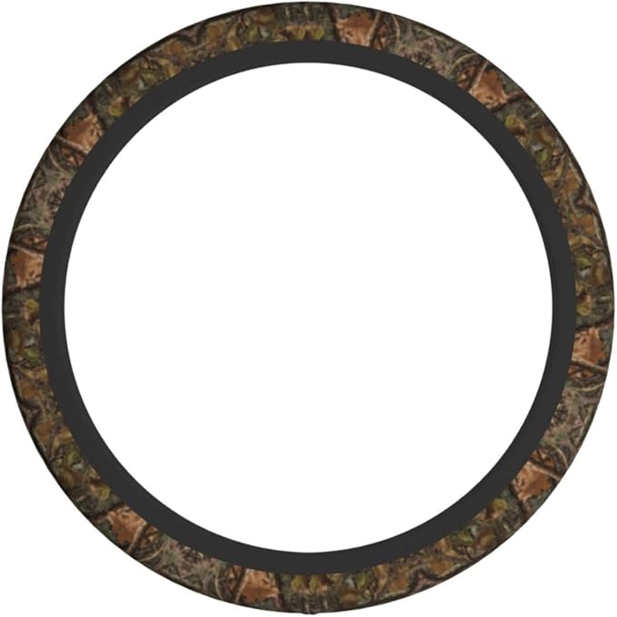 Camouflage Camo Hunting Tropical Jungle Steering Wheel Cover Car Accessories Cute for Women Girls Girly Universal 15 Inch Neoprene Auto Interior Decor Anti Slip Car Truck Protector