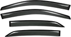 Tape-On Window Visors 4-Piece for 2009-2013 Toyota Corolla Sedan Only Sun Rain Guard Shield Shade Smoke 94073