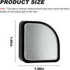 2PCS Fan Shaped Blind Spot Mirrors for Cars, 360 Degree Convex Wide Angle Rear View Mirror, Adhesive HD Glass Side Mirror, Universal Auxiliary Safety Parking Mirror for Cars SUVs Trucks (Black)