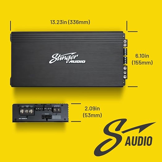 Audio MT-1000.5 Compact Digital Class D 1200W RMS 5-Channel Car Audio Amplifier with Bass Knob Remote Control, Bass Boost, HEXFET MOSFET, High/Low Pass Crossover, Subsonic Filter