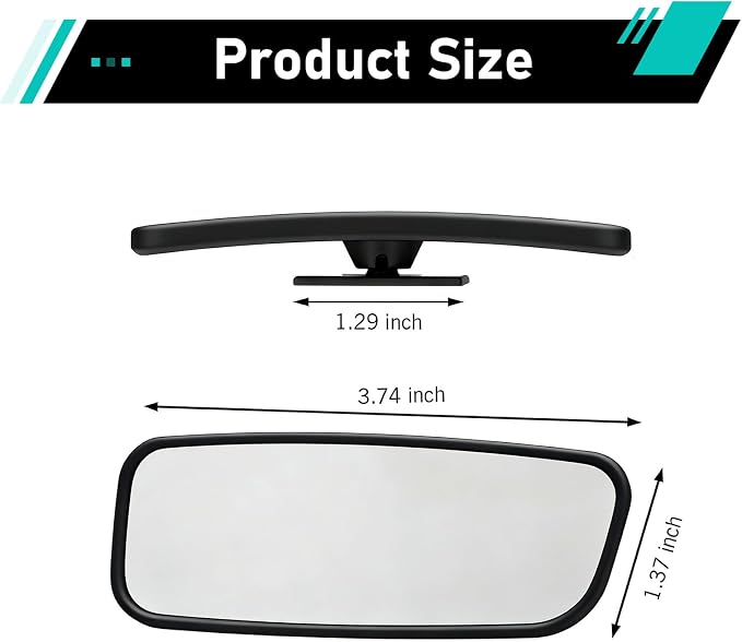 2 PCS Car Blind Spot Mirrors, Anti-glare Adjustable High-definition Mirrors, Rectangular Wide Angle Rear View Auxiliary Glass, Self-adhesive Accessory for Most Vehicles (Black)