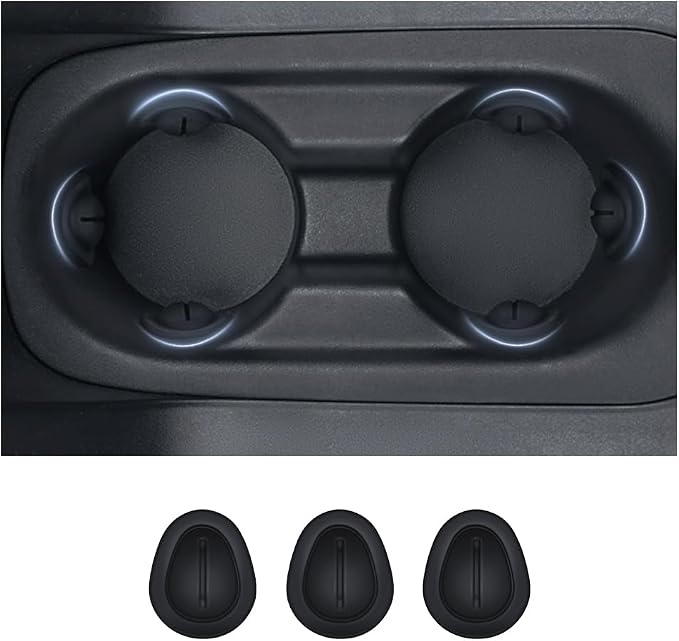 2026 Latest Car Cup Holder Insert/Holder Position Limiter - Anti Shake Silicone Car Coasters Bottle Stabilizers with Self-Adhesive - Car Must Haves Cup Holder Inserts for Car Truck SUV (3PCS)