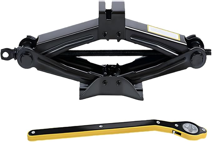 2PCS Car Scissor Jack Kit, Heavy Duty Portable Car Lift Jacks Tool with 2 Ton/4,409 lbs Capacity, Universal Auto Tire Jack with Ratchet Wrench, Auto Emergency Accessories for Cars SUV MPV