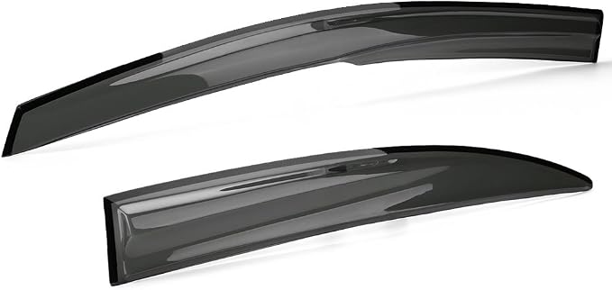 Fit 2006-2011 Honda Civic Sedan 4-Door Only Tape On External Window Visor |, Acrylic, Smoke Tinted, Sun Rain Wind Guards Shield, Vent Wind Deflector, Rainproof & Anti Fog, Waterproof