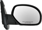 Passenger Side Mirror Assembly Manual Adjustment Non-Heated No Memory Textured Compatible with 2007-2013 Chevrolet Silverado 1500 3500 HD GMC Sierra 2500 2007-2011