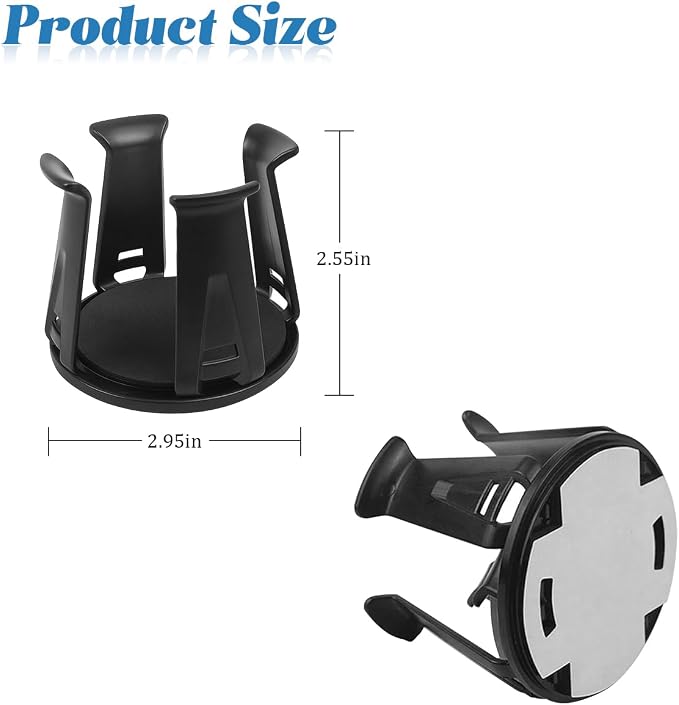 Zpana Car Slim Can Cup Holder Adapter, Vehicle Energy Drink Holder Insert, Reversible Wiggle Free Automotive Cup Holder Expander Accessories, Universal for SUV, Sedan, Truck(1PC)