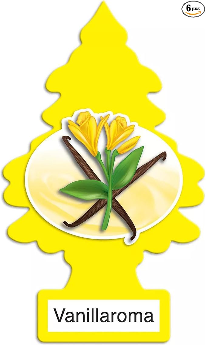 Car Air Freshener | Hanging Paper Tree for Home or Car | Vanillaroma | Pack of 6