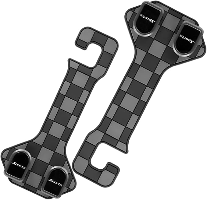 HZEL Car Seat Headrest Hooks, 2PCS Sport Vehicle Seat Back Headrest Hanger Organizer for Handbag Purse Coat, Multifunctional Auto Interior Storage Hook, Universal for SUV RV Truck (Gray)
