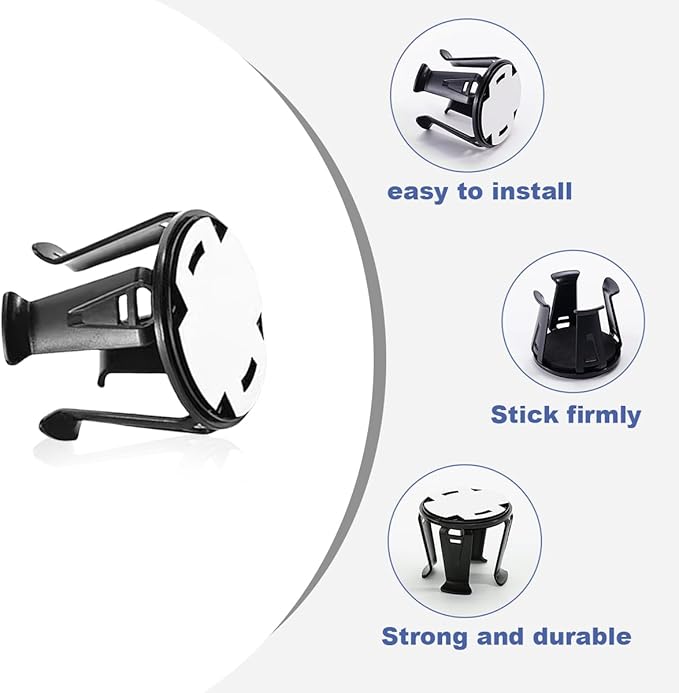 Zpana Car Slim Can Cup Holder Adapter, 2PCS Vehicle Energy Drink Holder Insert, Reversible Wiggle Free Automotive Cup Holder Expander Accessories, Universal for SUV, Sedan, Truck(2PCS)
