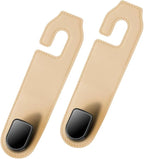 Car Seat Headrest Hook, 2PCS Vehicle Seat Back Hangers Organizer for Handbag Purse Coat, Automotive Interior Headrest Storage Hooks, Universal for SUV Automobile Truck (Beige)