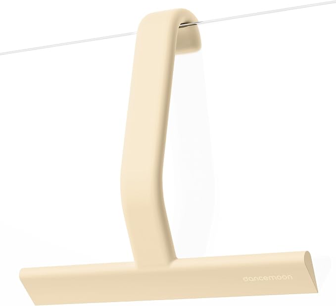JustHang Shower Squeegee for Glass Doors, All-One-Piece Award-Winning Silicone Squeegee with Built-in Hook for Bathroom, Window, Mirror, Tile Wall,Car, Streak-Free Cleaner,10-Inch Sand Beige