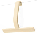 JustHang Shower Squeegee for Glass Doors, All-One-Piece Award-Winning Silicone Squeegee with Built-in Hook for Bathroom, Window, Mirror, Tile Wall,Car, Streak-Free Cleaner,10-Inch Sand Beige