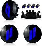 4pcs Wheel Center Cap 63mm/2.5 inches Slash Covers Hub Cap Compatible with Dodge Charger Challenger Durango Hornet Dart R/T SRT Magnum Nitro Journey Caliber Avenger and Ram (Blue)