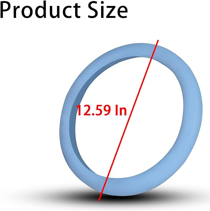 Car Silicone Steering Wheel Cover, Soft Anti-Slip Auto Steering Wheel Protector Fit 14 Inch, Universal Vehicle Interior Accessories for Cars, SUVs, Trucks, and Vans (Sky Blue)