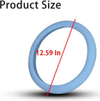 Car Silicone Steering Wheel Cover, Soft Anti-Slip Auto Steering Wheel Protector Fit 14 Inch, Universal Vehicle Interior Accessories for Cars, SUVs, Trucks, and Vans (Sky Blue)