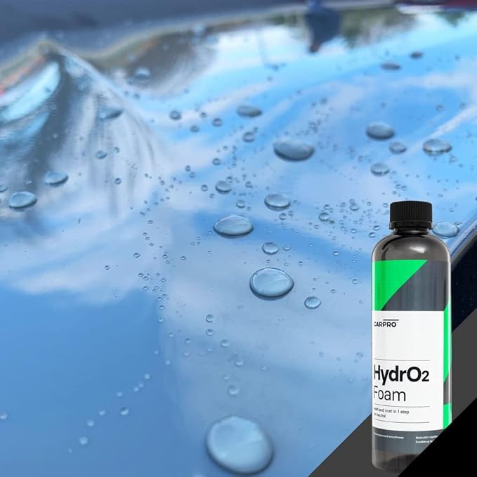 HydrO2 Foam Car Wash & High Gloss Sealant in One: 1-Step Car Wash and Coat, Ultra-Hydrophobic Coating - 500mL (17oz)