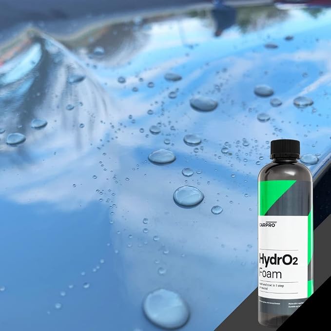 HydrO2 Foam Car Wash & High Gloss Sealant in One: 1-Step Car Wash and Coat, Ultra-Hydrophobic Coating - Liter (34oz)