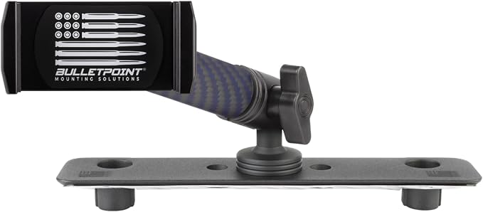Bulletpoint Dash Mount Cell Phone Holder Compatible with 2013-2018 RAM Truck & 2019+ RAM 1500 Classic 20mm Ball Mount - Compatible with iPhone and Android Smartphones (Single Ball with Phone Holder)