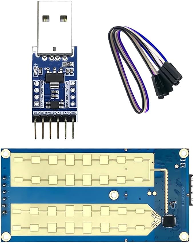 LD2451 24G Vehicle Status Monitoring Sensor Module Vehicle Ranging and Speed Measurement Millimeter Wave Ra·DAR Adapter (Module Test Kit)