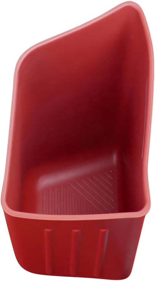 Car Trash Can, Silicone Portable Vehicle Side Door Garbage Container Trash Bin, Multifunctional Auto Interior Dustbin Garbage Can Storage Organizer, Universal Fit (Left/Red)