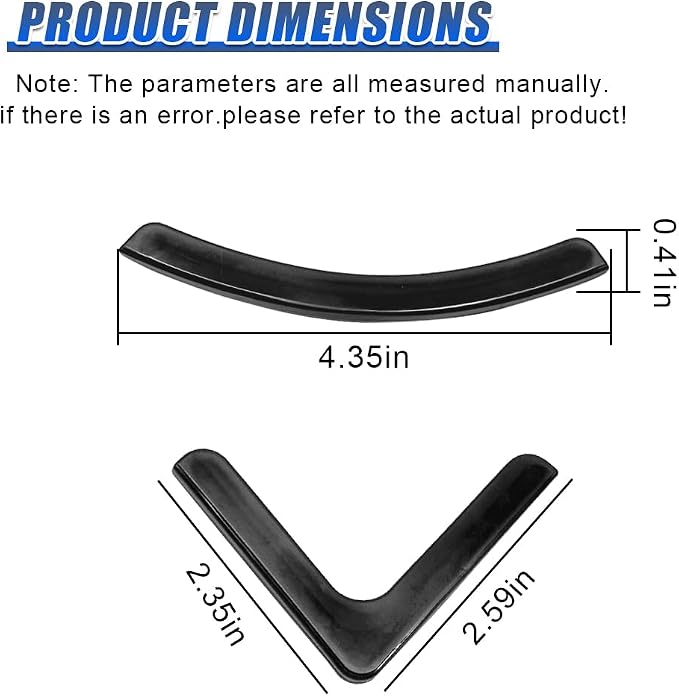 Craedli 4PCS Car Door Corner Edge Guards, Anti-Collision Auto Side Door Edge Trim Sticker, Universal Self-Adhesive Anti-Rub Vehicle Exterior Protector Decoration for SUV Pickup Truck (Black)