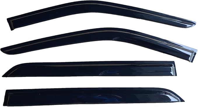 Window Visors Rain Guards for Nissan Kicks 2018-2024 | 4PCS Out-Channel Vent Visors | Smoke Tinted Wind Deflectors | Reduce Rain Noise, Improve Airflow | Easy No-Drill Install