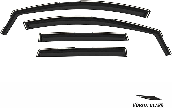 Voron Glass in-Channel Extra Durable Rain Guards for Nissan Murano 2015-2024, Window Deflectors, Vent Window Visors, 4 Pieces - 200483