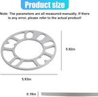 YoRise 2PCS 5 mm Car Wheel Spacers, PCD 100-120mm Aluminum Alloy Hub Centric Wheel Spacer for 4 & 5 Lug, Universal Car Tire Accessory for 4X100, 4X114.3, 5x108, 5x112, 5x120 Bolt Pattern(5MM)