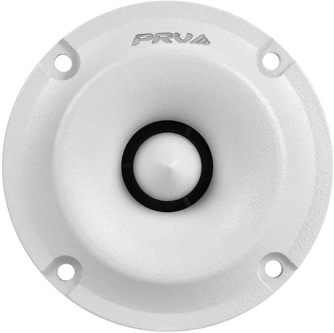 Bullet Super Tweeters - Neodymium, 3 Inch Slim, 120 Watts Max Power, Easy to Mount Pair, 4 Ohm, White