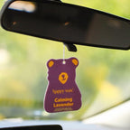 Calming Lavender Hanging Car Cub Air Freshener - Scented and Infused with Natural Essential Oils - Cute 4-Pack