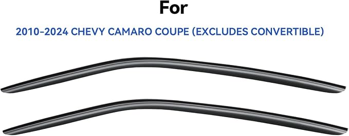 Window Visors Rain Guards Shield for 2010-2025 Chevy Camaro Coupe, Out-Channel Window Vent Wind Deflectors Visors Shades for 10-25 Camaro (Excludes Convertible)