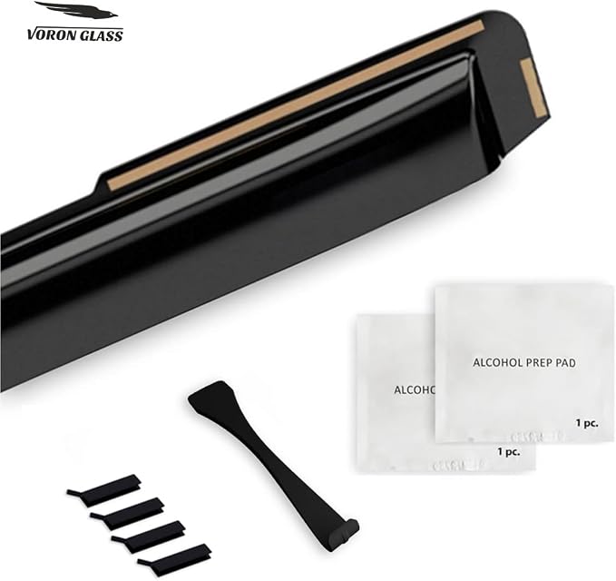 Voron Glass in-Channel Extra Durable Rain Guards for Trucks GMC Sierra 2007-2013 Crew Cab, Window Deflectors, Vent Window Visors, 4 Pieces - 220002v