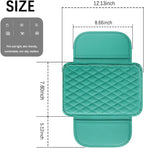 carleef Thin Arm Rest Cover for Car,Leather+Memory Foam Center Console Cover with Storage Bags,Universal Middle Console Cover Car Accessories Interior for Most Cars Center Consoles (Green)