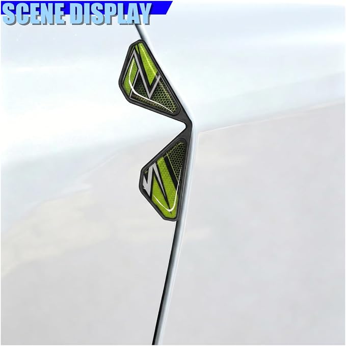 Craedli 2PCS Sport Style Car Door Edge Protector, Anti-Collision Automotive Door Corner Guards, Universal Self-Adhesive Vehicle Exterior Decoration Accessories for Car, Truck, SUV (Green)
