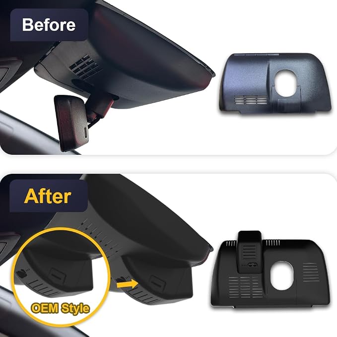 Front 2K+Rear 1080P Dash Cam Adapts for Toyota Tacoma & Hybrid 2024-2026, OEM Look, Dual HD Video, WiFi & APP, Loop Recording, Graivity Sensor, Night Vision, Easy to Operate, 64GB Card