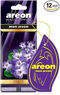 MON MA43 Hanging Best Car Air Freshener Violet Scent, Paper Hanging Ornaments, Long Lasting Scent for Car or Home 12 Pack