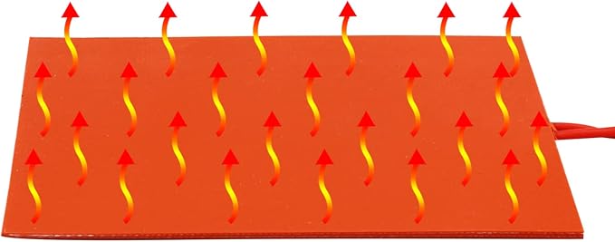 4PCS 12V 25W Silicone Heating Pad Rubber Flexible Heater Mat 80mm X 100mm