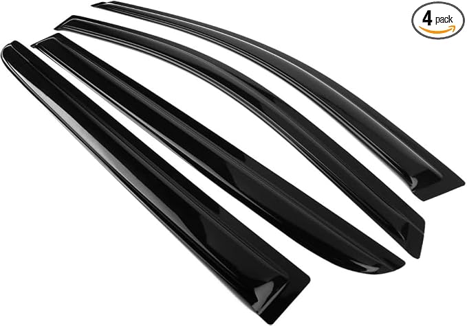 Tape On Window Visors Fits for 2005-2007 Honda Odyssey, Side Auto Window Wind Deflectors, Ventshade, Rain Guards for Cars/Trucks