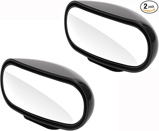 Blind Spot Mirror for Car 2 Pack, Adjustable Convex Wide-Angle Blindspot Mirrors, 360° Rotatable Small Stick-On Blind Side Mirror for Cars, SUVs & Trucks