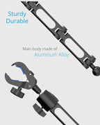 Phone Holder Car, Rear View Mirror Phone Holder - Aluminum Alloy Mount Multi-Angle Adjustment Rotatable and Retractable Compatible with All 4-7 Inch iPhone and Android Cell Phones (XL Black)
