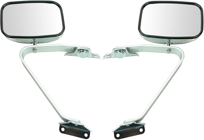 Mirror Set for 1987-1991 Ford Bronco 1987-1991 Ford F-150 | for 1987-1991 Ford Bronco 1987-1991 Ford F-150 Driver and Passenger Side with Chrome Housing Chrome