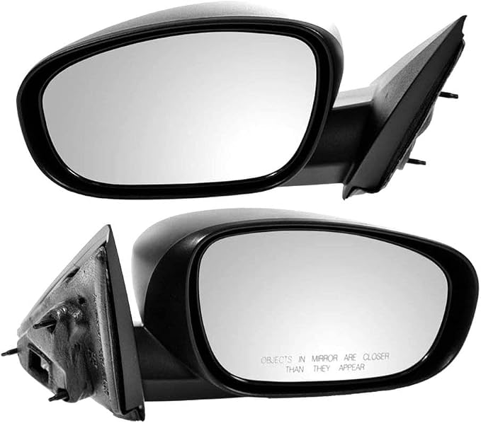 2 Piece Driver and Passenger Side Mirror Assembly Set Electric Adjustment Heated No Memory Textured Compatible with 2007-2010 Chrysler 300 2006-2010 Dodge Charger 2005-2008 Magnum CH1320295