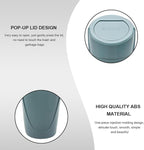 Car Trash Can with Lid, Mini Car Garbage Bin Leakproof Cup Holder Trash Can, Multipurpose Organizer Door Pocket Trash Cup Fits Auto Home Office, Universal Garbage Can (Black Green)