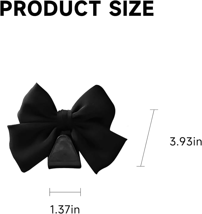 2PCS Car Seat Hooks, Cute Bow Car Seat Headrest Hooks for Purses, Bags, Umbrella, Universal Automotive Interior Decoration Accessoriesl for Vehicle, SUV, Sedan, Truck (Black)
