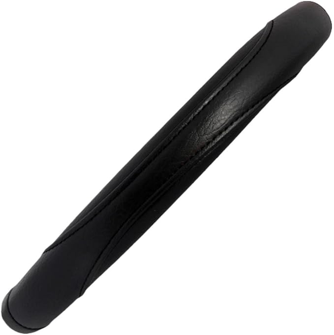 Ergonomic Grip Steering Wheel Cover - Leather Performance Grip for Standard Size Wheels 14.5-15 inch Black