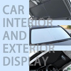 300T Thickened Sunshade for Car Windshield,Windshield Sun Shade for Blocking 99% Sunlight & Heat,Summer Cars Essentials Sun Cover for Car Windshields Fits Small Truck,SUV (XL: 63x33 inch)