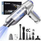 Car Vacuum Portable Cordless 15000PA,3 in 1 Handheld Vacuum with Brushless Motor for Car, Office and Home Cleaning Blue HL107B