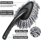 Shopping GD Multi-Functional Car Duster Cleaning Dirt Dust Clean Brush Dusting Tool Mop Gray Car Cleaning Products