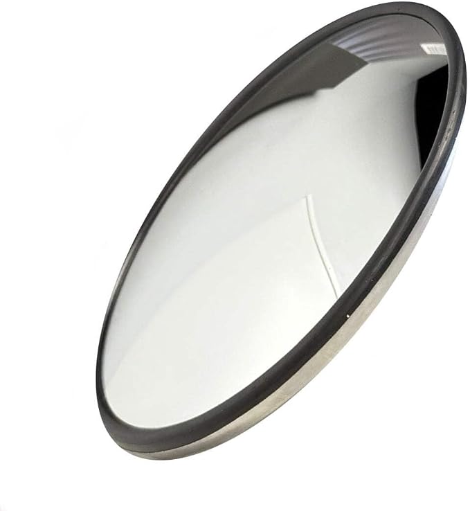 8 1/2" Convex Mirror Stainless Steel with Offset Stud Mount | F245670